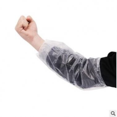 廠家直銷(xiāo) 一次性PE袖套防水防塵防油全新料塑料PE袖套藍(lán)白色