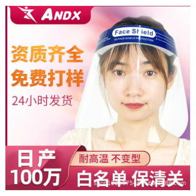四季款頭戴式運動防護面罩防霧面屏防飛沫透明騎行面罩
