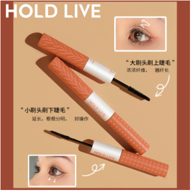 HOLD LIVE魔翹雙頭睫毛膏纖長自然黑濃密細刷頭新手又翹又長HL493