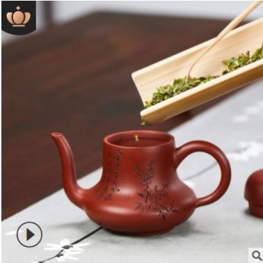 批發(fā)宜興名家原礦大紅袍紫砂壺 全手工思亭茶壺功夫茶具一件代發(fā)