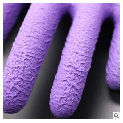 廠家批發女士專用滌綸耐磨浸膠乳膠發泡彈力王手套工作勞保手套