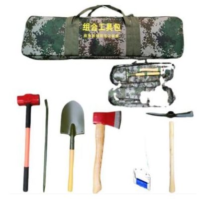 單兵工程救援組合工具包抗洪救援多功能土木工具包搶險工具7件套