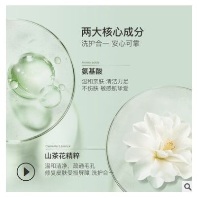 FiGi菲即山茶花氨基酸潔面乳深層潔凈清爽控油溫和補水保濕洗面奶