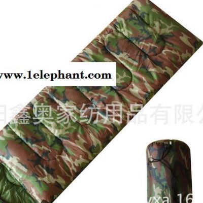 美爽爽直銷 款戶外野營旅游軍訓成人迷彩印花信封帶帽睡袋