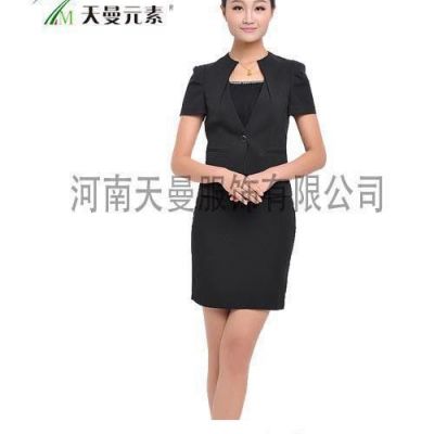 女職業裝夏裝定制  春夏款 短袖套裙 面試工作服 職業裝定做