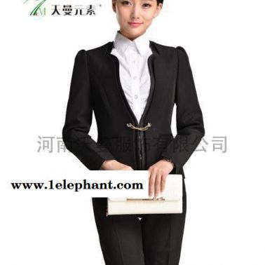 新款 黑色商務女裝  女裝長袖套裝 女裝小西服  職業裝加工定制
