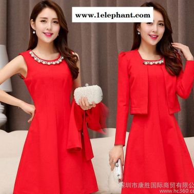新娘結婚禮服敬酒服回門裝春秋2016新款連衣裙韓版修身長袖套