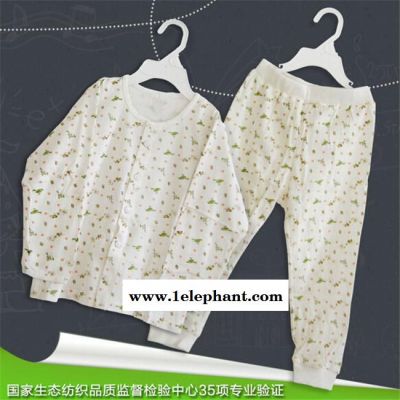 賓尼貝兒童裝嬰幼兒 圓領對開長袖套裝 純棉寶寶服