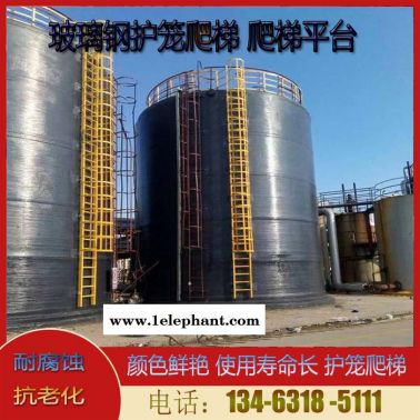 協(xié)隆污水池防護(hù)平臺 化工廠防腐蝕平臺 玻璃鋼絕緣護(hù)籠爬梯