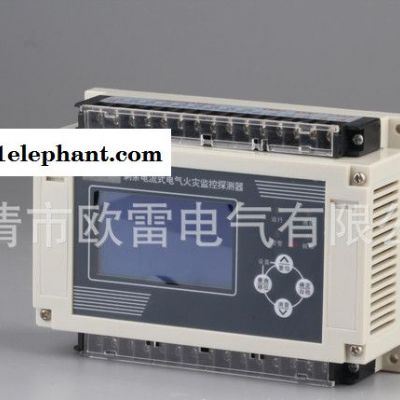 剩余電流式電氣火災監控探測器OLDF-YG 液晶導軌型一拖八