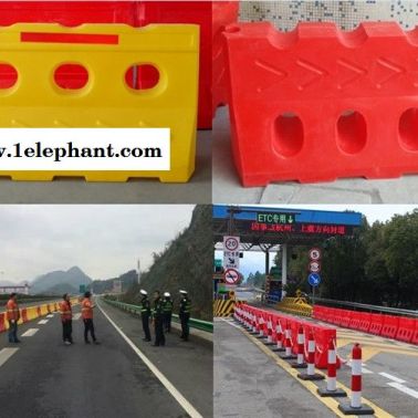 上海金山滾塑水馬隔離墩 崇明高速公路水馬防撞墩 浦東塑料圍欄圍檔