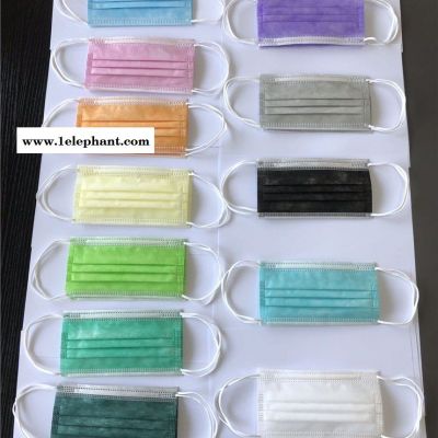 一次性彩色口罩顏色定制廠家批發含熔噴布