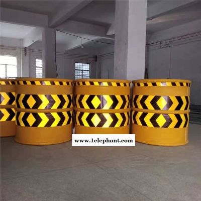 玻璃鋼防撞桶滾塑吹塑反光桶道路公路大沙桶小區路口收費口分流桶