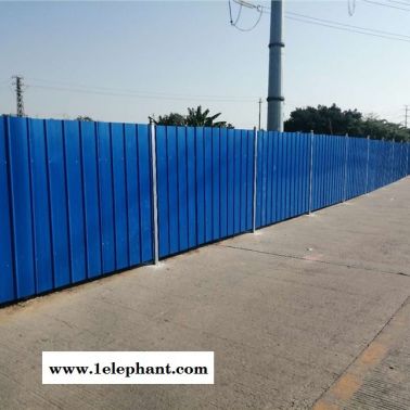 廣州市中心公交車(chē)站建筑施工臨時(shí)圍蔽彩鋼鐵皮圍檔