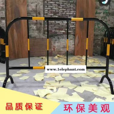 鶴山簡易移動臨時鐵馬 下水道臨時施工隔離黃黑鐵馬護欄
